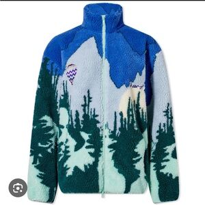 House of Sunny Blue and Green Teddy Fleece Jacket